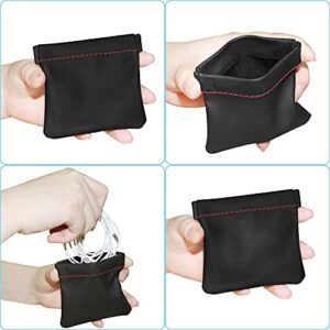 6 PCS Earphone Case Pouch with Carabiner, FineGood Earbud Case Bag Hard Portable Earphone Storage Bag Protective Snap Pouch for Earphone Headphone