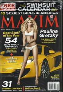 maxim magazine, december, 2013 issue # 189 10 sexiest girls in america
