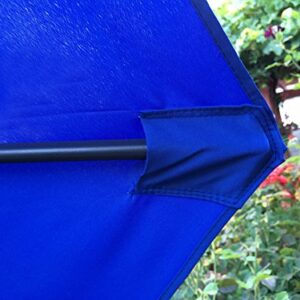 BELLRINO Decor Replacement Strong & Thick Patio Umbrella Canopy Cover for 7.5 ft 6 Ribs (Canopy Only) - Royal Blue