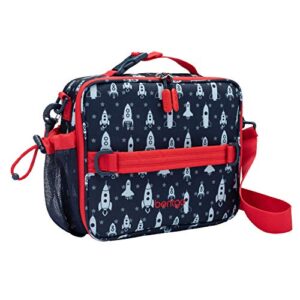 Bentgo Prints Insulated Lunch Bag Set With Kids Bento-Style Lunch Box (Space Rockets)