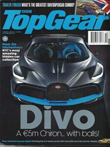 bbc top gear magazine, divo ac5m chiron with ball! october, 2018 issue, 313