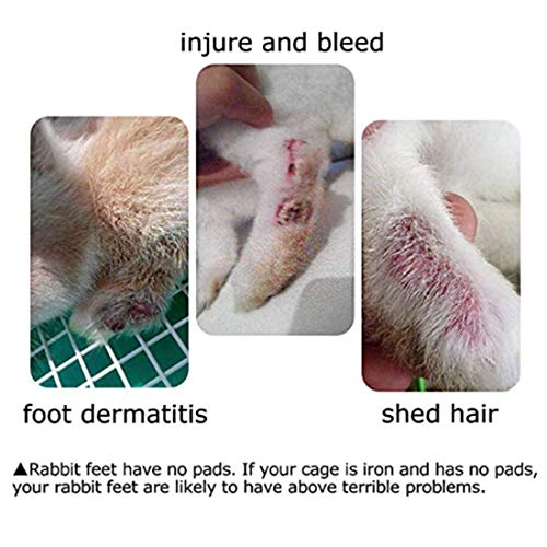 Hamiledyi 6 Pack Rabbit Cage Mats Floor Plastic Feet Pads Mat for Pet Cats Dogs Bunny Hamster Rat Chinchilla Guinea Pig