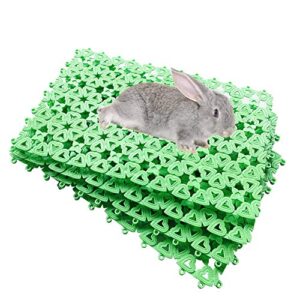 Hamiledyi 6 Pack Rabbit Cage Mats Floor Plastic Feet Pads Mat for Pet Cats Dogs Bunny Hamster Rat Chinchilla Guinea Pig