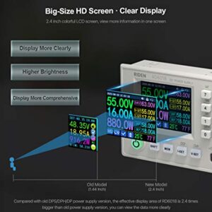 RD RD6018 DC Power Supply Variable Adjustable Lab Bench Power Supply Buck Converter Step Down Switching Regulated 4-Digital LCD Display 60V 12-18A 800W