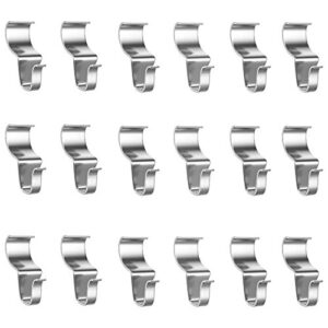 20 sets of non-perforated vinyl side stainless steel s-shaped siding hooks, concealed wall joints, suitable for outdoor decoration