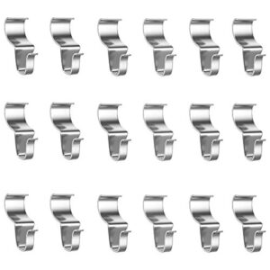 20 Sets of Non-Perforated Vinyl Side Stainless Steel S-Shaped siding Hooks, Concealed Wall Joints, Suitable for Outdoor Decoration