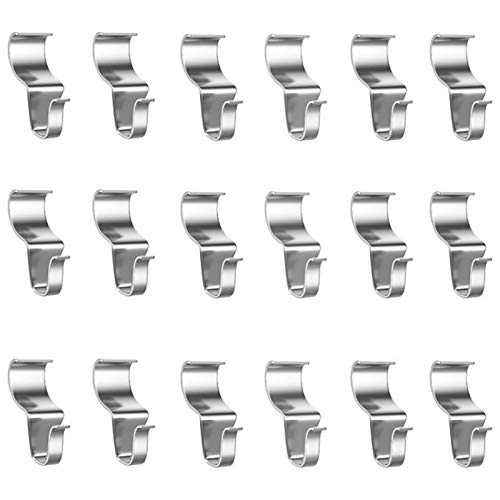 20 Sets of Non-Perforated Vinyl Side Stainless Steel S-Shaped siding Hooks, Concealed Wall Joints, Suitable for Outdoor Decoration