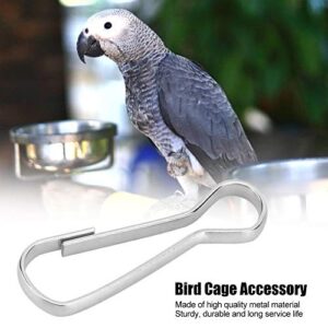 Pssopp 100PCS Bird Hooks Metal Hooks Durable Thicken C-Clips Hooks Chain Links Snaps Hook Set Bird Cage Supplies