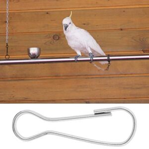 Pssopp 100PCS Bird Hooks Metal Hooks Durable Thicken C-Clips Hooks Chain Links Snaps Hook Set Bird Cage Supplies