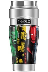 thermos marvel - avengers heroes stainless king stainless steel travel tumbler, vacuum insulated & double wall, 16oz