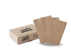 100 pack 100% brown kraft paper bags, 4" x 6" x 2" inches, gift card, gift candy, cookies, doughnut, crafts, party favor, sandwich, jewelry