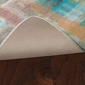 Brumlow MILLS Zora Abstract Machine Washable Indoor/Outdoor Area Rug for Home Office, Living Room or Bedroom Carpet, Dining or Kitchen Runner Rug, 30" x 46", Green