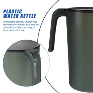 Cabilock 2500ML Plastic Pitcher Iced Tea Pitcher with Lid and Handle Hot Cold Water Carafe Water Pitcher Jug for Juices Beverage Camping Picnics (Black)