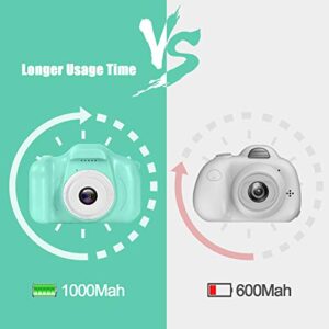 Kids Camera for Girls Boys, Kids Selfie Camera Toy 13MP 1080P HD Digital Video Camera for Toddler, Christmas Birthday Gifts for 3-10 Years Old Children with 32G SD Card [2023 Upgrade] Green