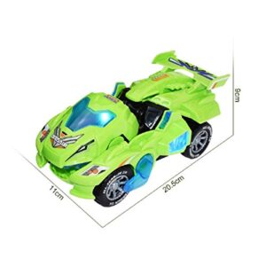 davidamy's gift Transforming Toy Dinosaur Cars, Dinosaur Car w/LED Light Sound, Aumatic Transformation Dinosaur Kids Toy (Red)