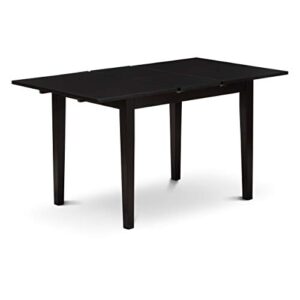 East West Furniture Dining Set NOFL5-BLK-21, Black