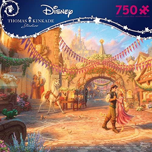 Ceaco - Thomas Kinkade - Disney Dreams Collection - Rapunzel in The Courtyard - 750 Piece Jigsaw Puzzle