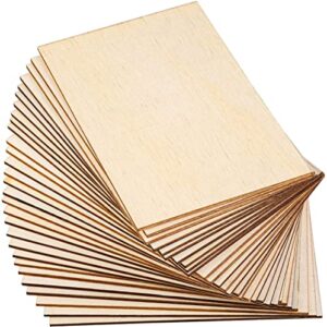 Unfinished Wood, 15 Pack Basswood Sheets for Crafts, Craft Wood Board for House Aircraft Ship Boat Arts and Crafts, School Projects, Wooden DIY Ornaments(150x100x2mm)