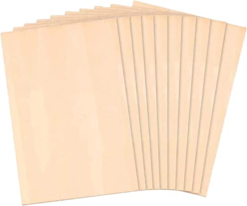 Unfinished Wood, 15 Pack Basswood Sheets for Crafts, Craft Wood Board for House Aircraft Ship Boat Arts and Crafts, School Projects, Wooden DIY Ornaments(150x100x2mm)