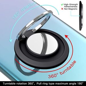 2 Pcs Phone Ring Holder Finger Kickstand, Cell Phone Ring Holder Finger Grip 360 Degree Rotation (Black)