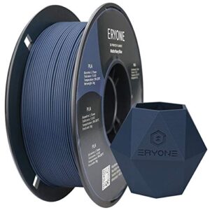 eryone matte pla filament for 3d printer, filament 1.75mm±0.03mm, 1kg (2.2lbs)/spool, navy blue