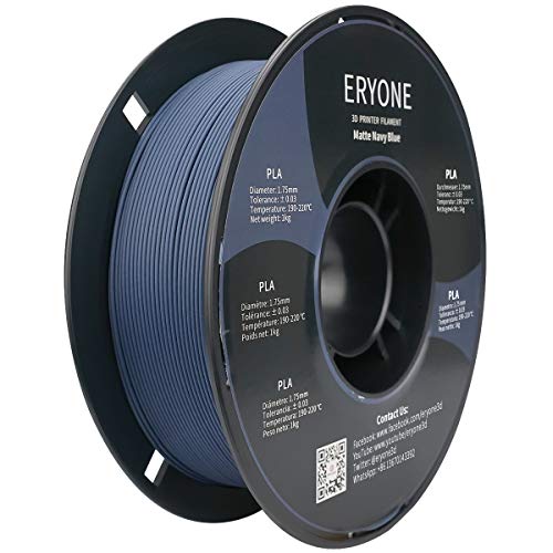 ERYONE Matte PLA Filament for 3D Printer, Filament 1.75mm±0.03mm, 1kg (2.2LBS)/Spool, Navy Blue