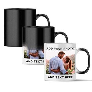 personalized magic mug - custom color changing mug | 11 oz personalized coffee mug with photo, picture - heat sensitive custom coffee mug | color changing cups, tazas magicas personalizadas