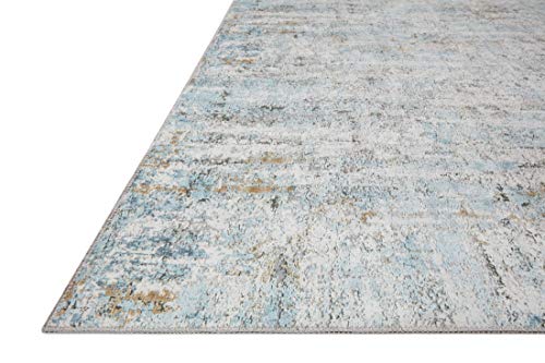 Loloi II Drift Collection DRI-03 Ivory/Sky, Contemporary 7'-6" x 9'-6" Area Rug