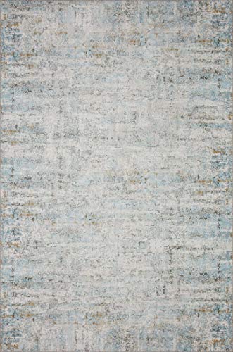 Loloi II Drift Collection DRI-03 Ivory/Sky, Contemporary 7'-6" x 9'-6" Area Rug