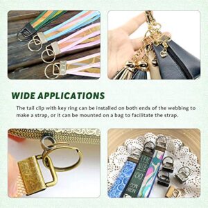 Keadic 41 Sets 1 Inch 4 Colors Key Fob Hardware with Key Fob Plier Kit, Glass Cutting Tool Attached with Rubber Tips, Perfect for Wristlet Key Fobs, Key Lanyard and Key Chain Making Hardware Supplies