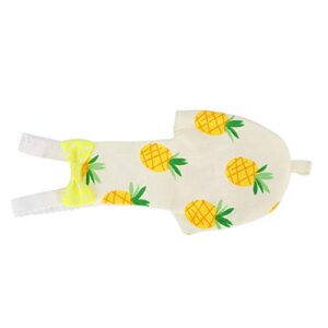 bird diaper, washable reusable parrots nappies bird cute diaper clothes flight suit for mini parrot small birds q(l pineapple)