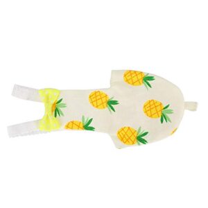 Bird Diaper, Washable Reusable Parrots Nappies Bird Cute Diaper Clothes Flight Suit for Mini Parrot Small Birds q(L Pineapple)