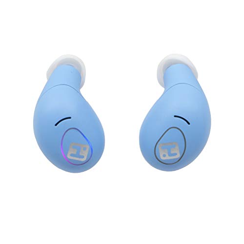 iHome Wireless Earbuds with Charging Case, Water Resistant Bluetooth Earphones with Microphone and Touch Control, Blue