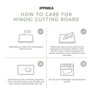 Hinoki Japanese Cypress Wood Cutting Board - Large, Ultra Thin