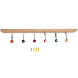 durable billiards style strong loading wall hanger hook, wall coat rack, for hats billiards themed decor clothes wall hanging coat rack(true color, 630 * 60*h110)
