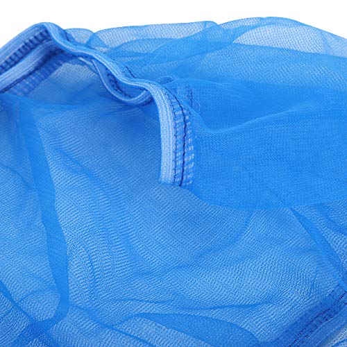 Strnek 2Pcs Bird Cage Cover Seed Catcher Birdcage Lightweight Soft Airy Polyester Mesh Cover Skirt Guard Universal Parrots Cage Accessories 26.0-52.0Inx6.7In (Small-Blue)