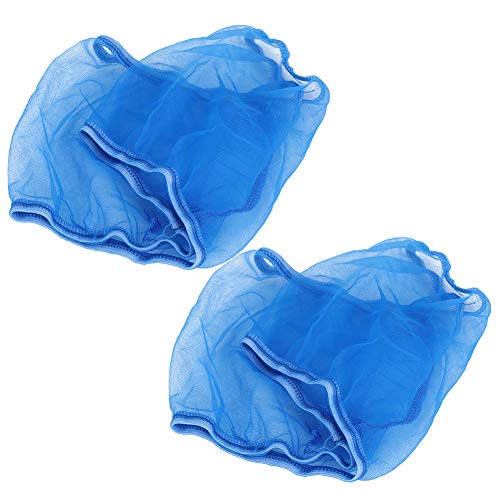 Strnek 2Pcs Bird Cage Cover Seed Catcher Birdcage Lightweight Soft Airy Polyester Mesh Cover Skirt Guard Universal Parrots Cage Accessories 26.0-52.0Inx6.7In (Small-Blue)