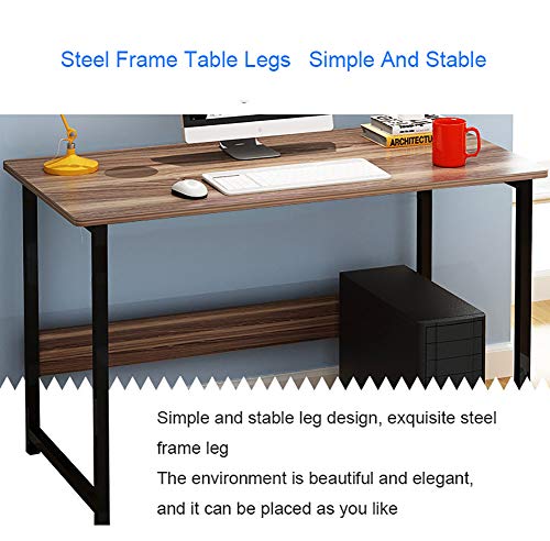 Desktop Home Computer Desk,Modern Writing Computer Desk,Simple Sturdy Office Desk with Bookshelf for Small Space Study Pc Desk Table