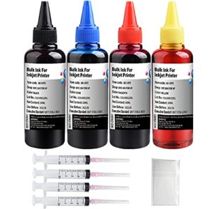 ksumei ink refill kit for hp printer cartridges hp ink 952 902 951 950 933 63 62 61 60 901 932 21 22 920 940 934 564 711 970 971 94 95 96,hp ink refill kit (100ml x 4 bottle) with 4 syringes