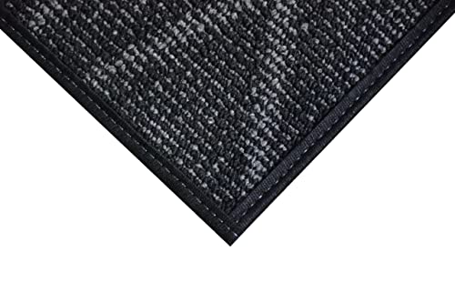 Furnish my Place Modern Indoor/Outdoor Commercial Black Rug, Modern Area Rug, Home Decor Mat, Commercial Rug for Living Room, Kids, Wedding, Made in USA -4' x 6' Rectangle