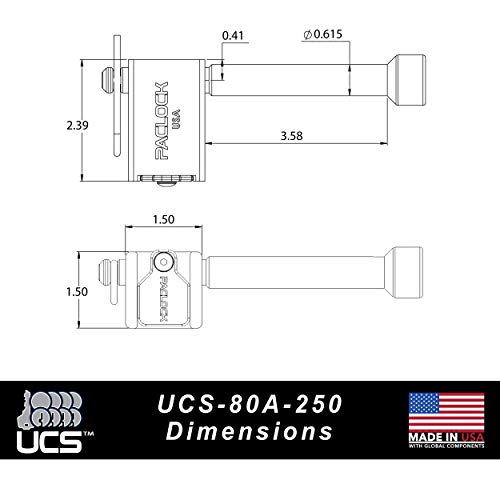 PACLOCK | UCS-80A-250 | Trailer Hitch Lock | Trailer Accessories | Anodized Aluminum | 6 Pin Cylinder | High Security | Hidden Shackle