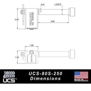 PACLOCK | UCS-80S-250 Trailer Hitch Lock | 5/8" Pin for 2", 2-1/2", & 3" Receivers | Stainless Steel | Anti Theft Device | 6 Pin Cylinder