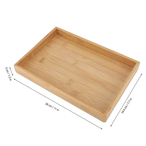 Rectangular Fruit Tea Food Serving Tray Japanese Style Bamboo Wooden for Restaurant Home 19.2 * 10.2 * 3cm