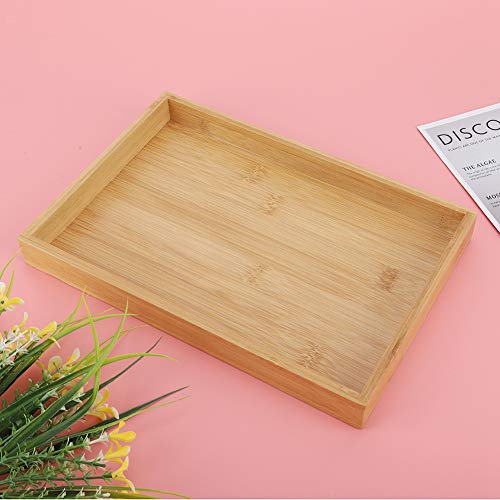 Rectangular Fruit Tea Food Serving Tray Japanese Style Bamboo Wooden for Restaurant Home 19.2 * 10.2 * 3cm