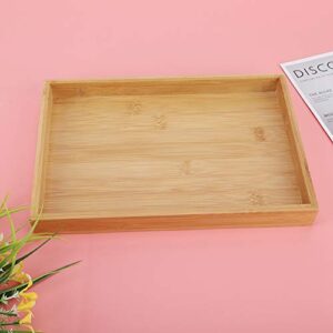 Rectangular Fruit Tea Food Serving Tray Japanese Style Bamboo Wooden for Restaurant Home 19.2 * 10.2 * 3cm