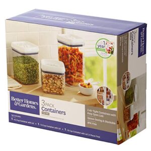 JN Better Homes & Gardens Flip Tite Food Storage Set - 3 Canisters (Square)