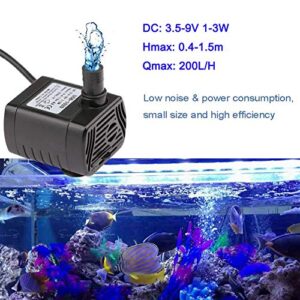 Gikfun 3.5-9V USB Mini Submersible Water Pump Replacement Pump for Aquariums, Fish Tank EK1527