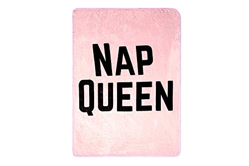 Nap Queen Soft Throw Blanket | 45 x 60 Inch Cozy Lightweight Fleece Blanket