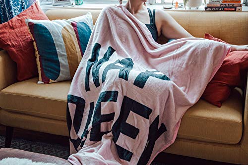 Nap Queen Soft Throw Blanket | 45 x 60 Inch Cozy Lightweight Fleece Blanket