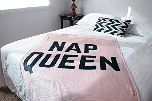 Nap Queen Soft Throw Blanket | 45 x 60 Inch Cozy Lightweight Fleece Blanket